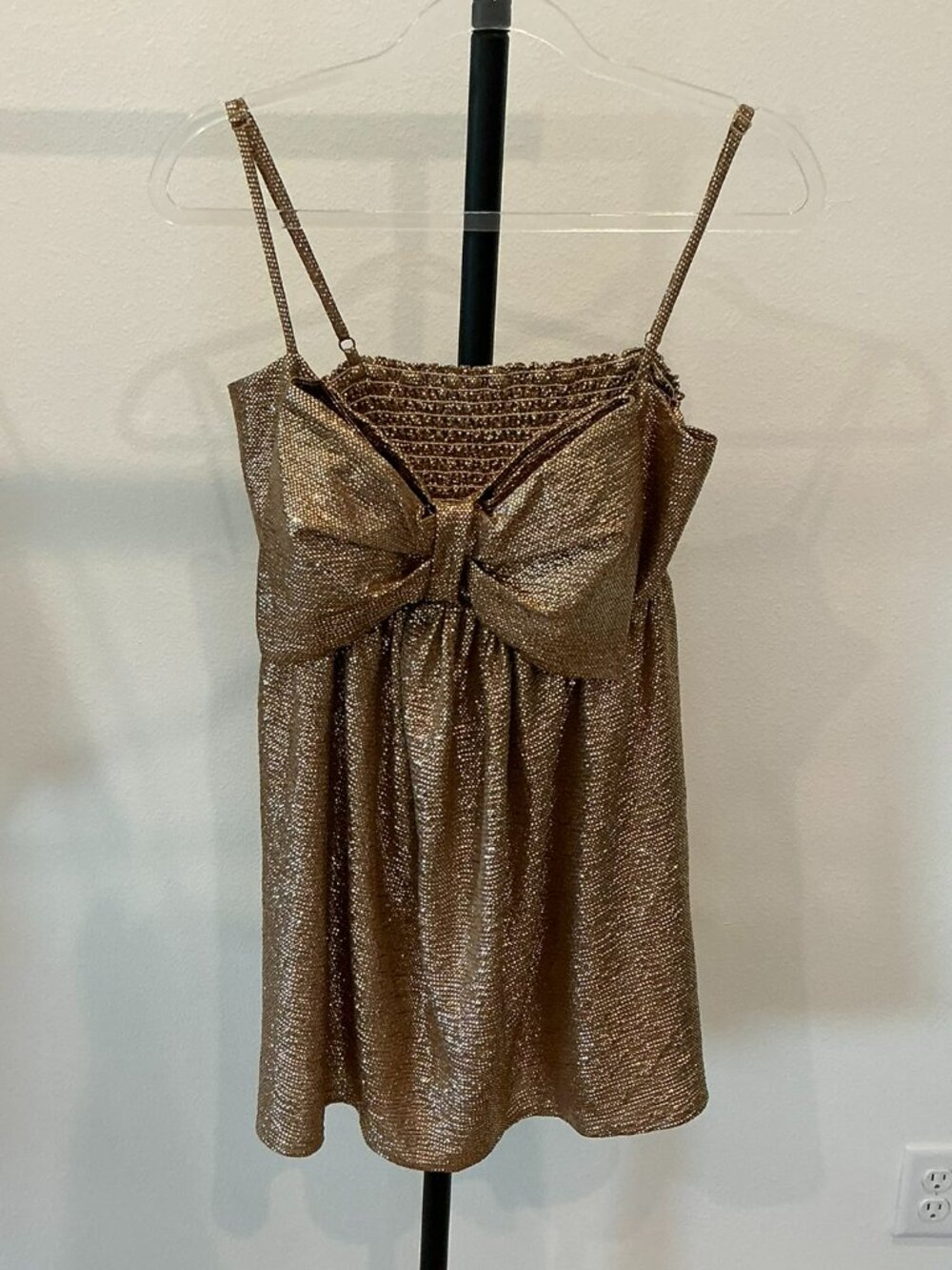 Show Me Your MuMu Gold Sequin Mini Dress with Bow - Picture 2 of 7